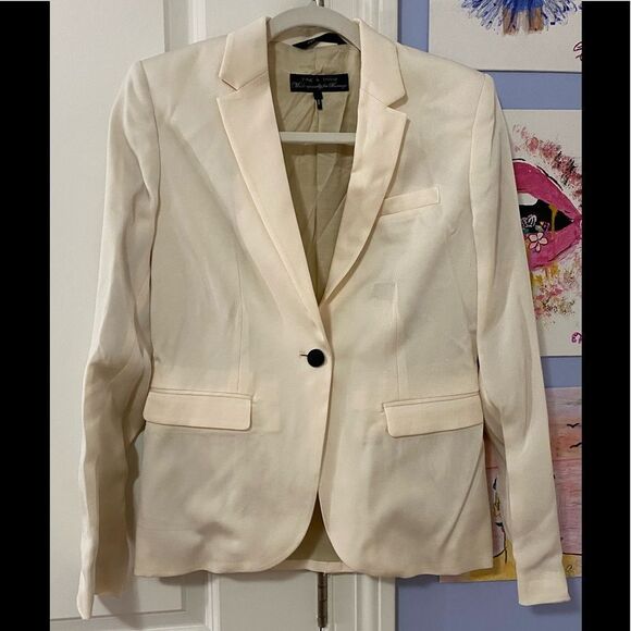 COPY - - Rag & Bone Made especially for Barney’s Ivory classic blazer - Picture 2 of 13